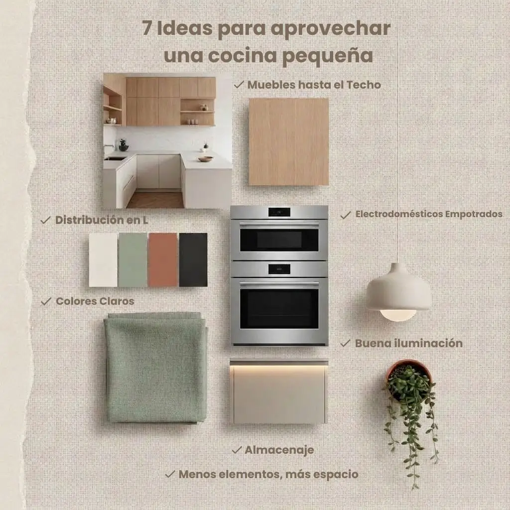 7 ideas para aprovechar una cocina pequeña 